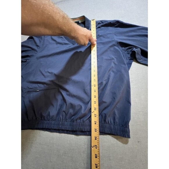 ZegnaS Sport Jacket Windbreaker Mens XL Blue Zip Pockets Long Sleeve Pullover - Picture 7 of 8
